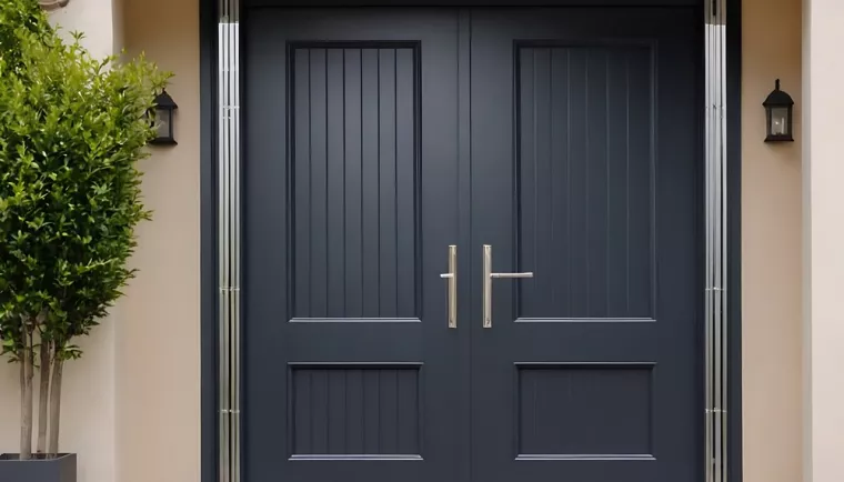 Faire poser une porte d'entrée design en PVC imitation bois sur mesure par des professionnels à Bordeaux, Bordeaux, RENOVISOL 33
